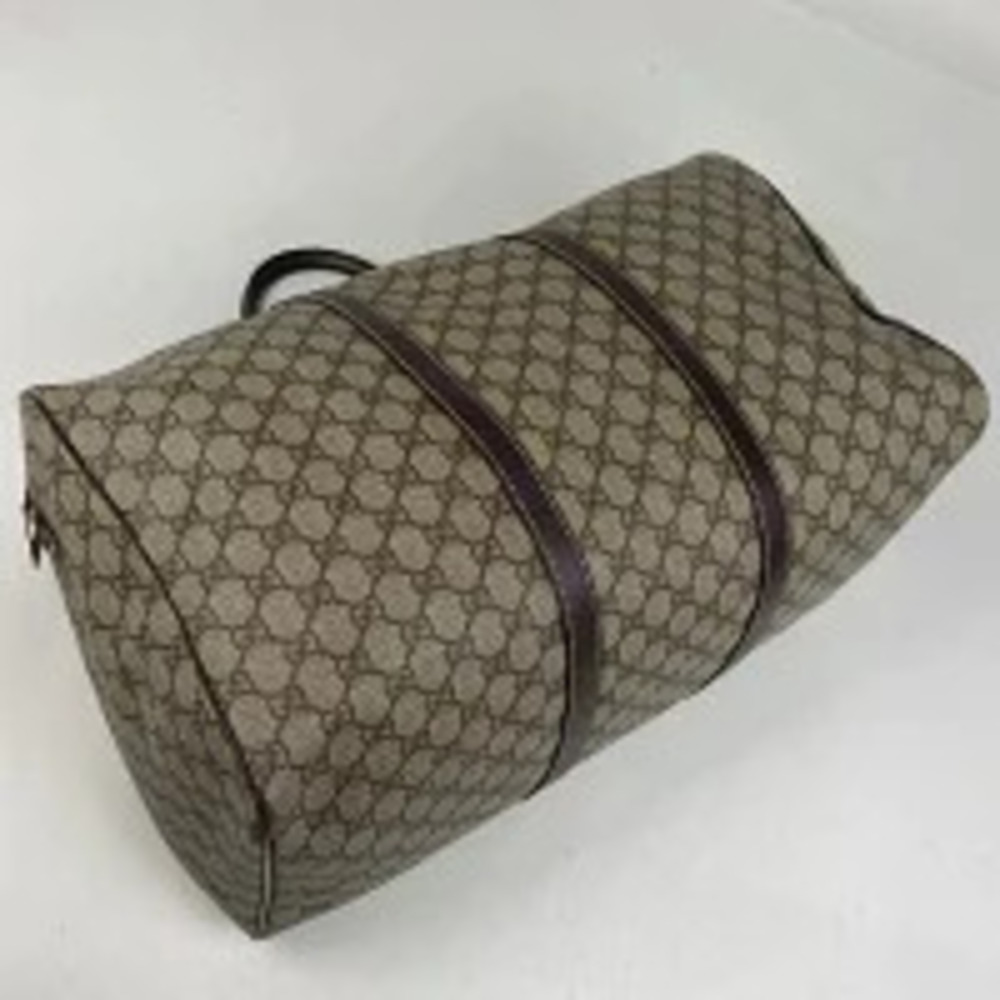 Gucci brown bag GG Boston handbag beige canvas Brown Tan